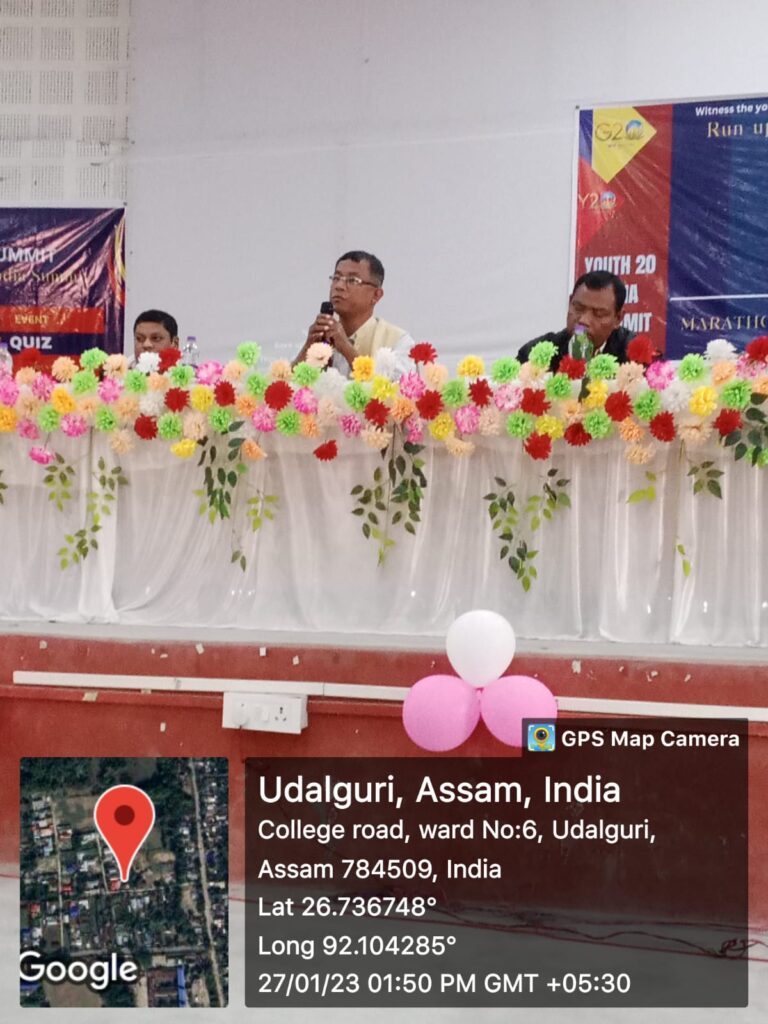 Run-up to Y20 India Udalguri District Level Programme at Udalguri College, Udalguri